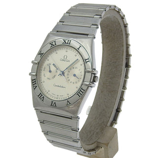Omega Constellation Day Date Quartz Watch Stainless Steel