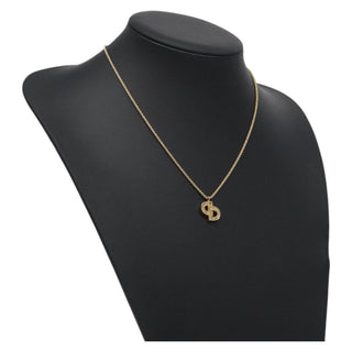 Christian Dior CD Pendant Necklace Gold-plated