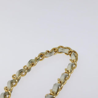 Chanel Vintage Logo Chain Belt Metal and Leather