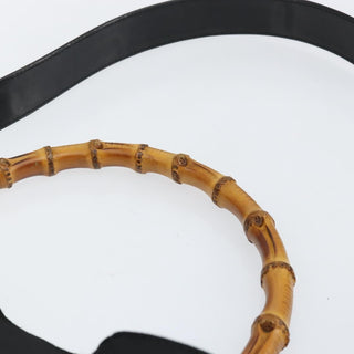 Gucci Vintage Bamboo Handle Open Hobo Nylon