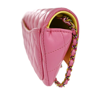 Chanel Classic Sunglasses Case with Chain Quilted Lambskin with Rainbow Hardware