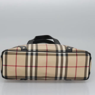 Burberry Vintage Open Tote Coated Canvas with Studded Leather