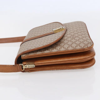 Celine Vintage Macadam Shoulder Bag Canvas and Leather