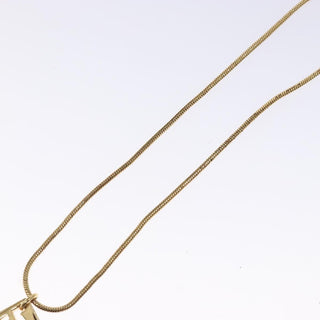Christian Dior D logo Pendant Necklace Metal