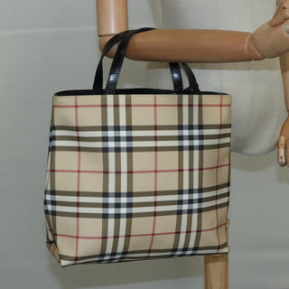 Burberry Top Handle Tote Nova Check Canvas