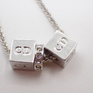 Christian Dior CD Logo necklace Silver-Plated