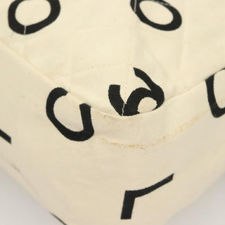 Chanel Vintage Coco Logo Zip Tote Quilted Printed Canvas