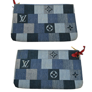 Louis Vuitton Neverfull Tote Damier and Monogram Patchwork Denim