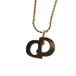 Christian Dior CD Pendant Necklace Metal