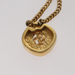 Christian Dior CD Pendant Necklace Metal and Crystals