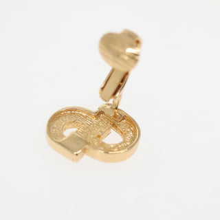 Christian Dior CD Button Clip-On Earrings Metal
