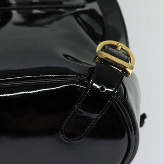 Salvatore Ferragamo Gancini Flap Drawstring Backpack Patent leather