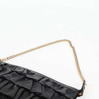 Chanel CC Chain Fringe Wristlet Clutch Quilted Leather
