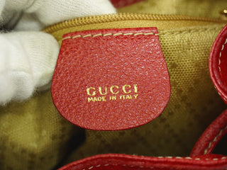 Gucci Vintage Bamboo Backpack Suede