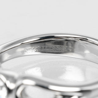 Tiffany & Co. Paloma Picasso Hammered Solitaire Ring 18K White Gold with Diamond