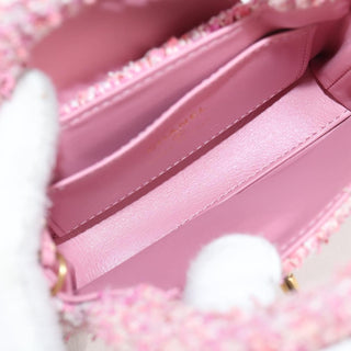 Chanel Kelly Top Handle Shopping Bag Quilted Tweed