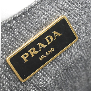 Prada Canapa Convertible Tote Denim