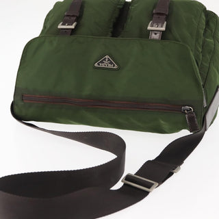 Prada Zip Buckle Messenger Bag Tessuto