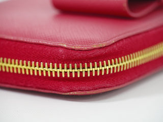 Prada Bow Zip Around Wallet Saffiano Leather