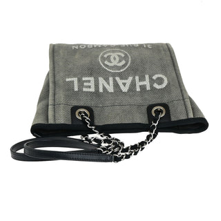 Chanel Deauville NM Chain Handle Tote Mixed Fibers