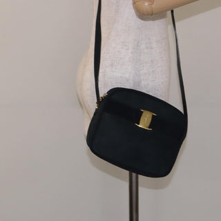 Salvatore Ferragamo Vala Shoulder Bag Suede