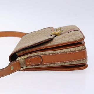 Celine Vintage Macadam Shoulder Bag Canvas and Leather