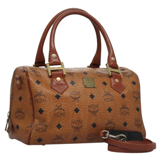 MCM Visetos Handbag Canvas and Leather