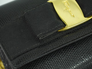 Salvatore Ferragamo Miss Vara Chain Wallet Leather