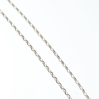 Gucci Engraved Interlocking G Chain Link Pendant Necklace Sterling Silver