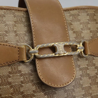 Celine Vintage Macadam Shoulder Bag Canvas