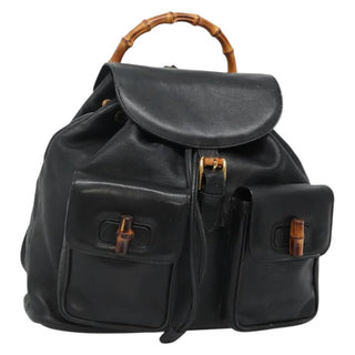 Gucci Vintage Bamboo Backpack Leather