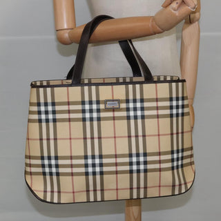 Burberry Top Handle Tote Haymarket Coated Canvas
