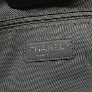 Chanel Logo Chain Tote Quilted Nylon with Tweed