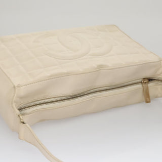 Chanel Chocolate Bar CC Shoulder Bag Quilted Leather