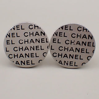 Chanel Vintage CC Round Button Clip-On Earrings Metal
