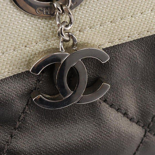 Chanel Biarritz Tote Quilted Coated Canvas