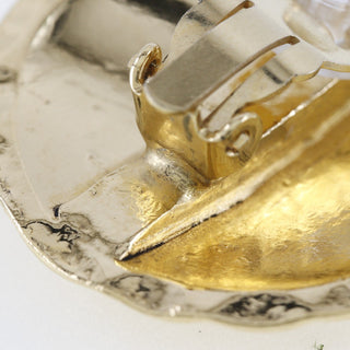 Chanel Vintage Round CC Clip-On Earrings Metal