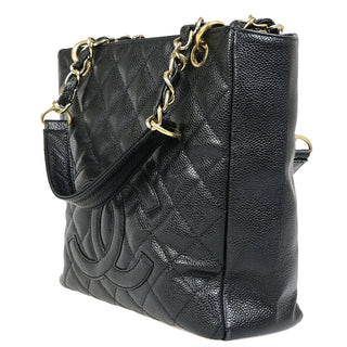 Chanel Petite Shopping Tote Quilted Calfskin