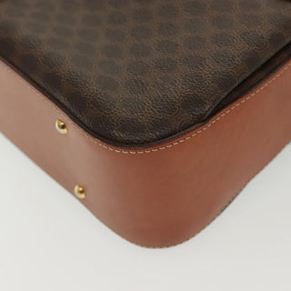 Celine Vintage Convertible Top Handle Bag Macadam Coated Canvas