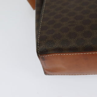 Celine Vintage Macadam Circle Logo Shoulder Bag Canvas and Leather