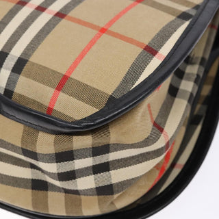 Burberry Flap Shoulder Bag Nova Check Coated Canvas