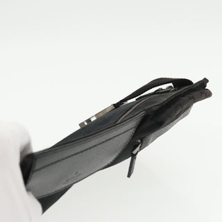 Gucci Vintage Double Belt Bag GG Canvas with Leather