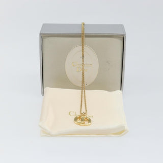 Christian Dior CD Pendant Necklace Metal