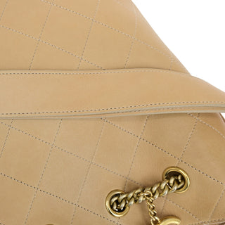 Chanel On My Shoulder Drawstring Bag Quilted Calfskin