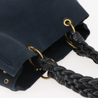 Bottega Veneta Braided Handle Open Tote Bag Canvas with Leather