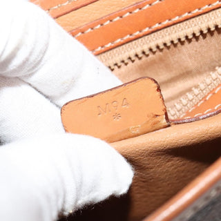 Celine Vintage Macadam Shoulder Bag Canvas and Leather