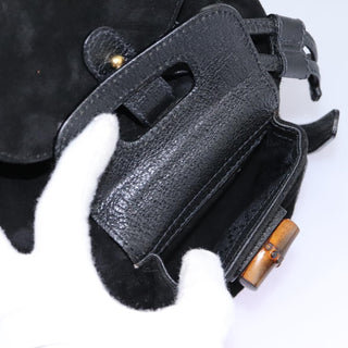 Gucci Vintage Bamboo Backpack Suede