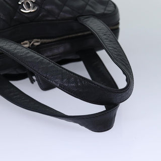 Chanel Vintage CC Zip Around Bowler Bag Quilted Caviar