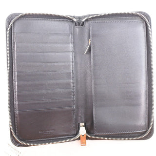 Saint Laurent Classic Zip Around Organizer Wallet Leather