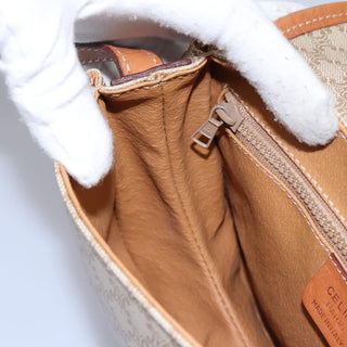 Celine Vintage Macadam Shoulder Bag Canvas and Leather